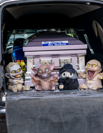 Little Monsters in a hearse at Monster Day Greeley 2025