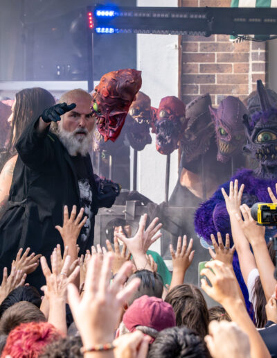 mask throwing at Monster Day Greeley 2025